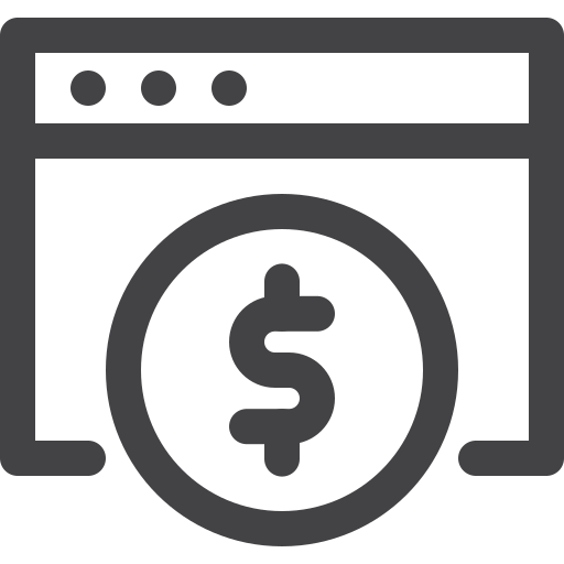 Advertising, blog, money, monitize, revenue, seo, web icon