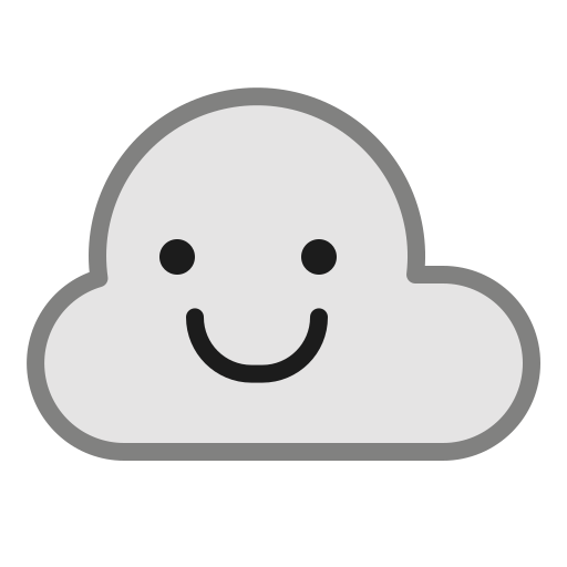 Cloud, cloudy, emoticon, smile, smiley, weather icon