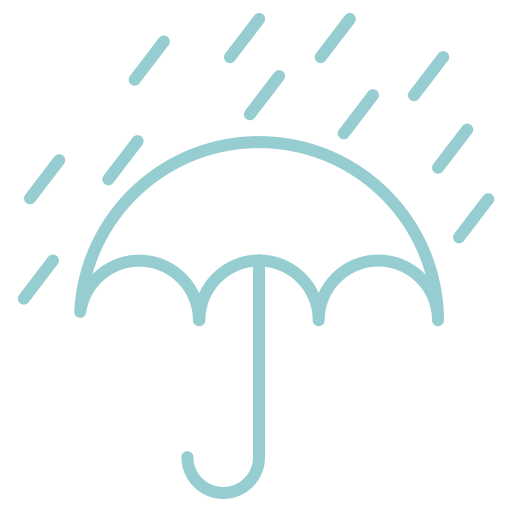 Raining, unbrella, climate, rain, storm, weather, wind icon
