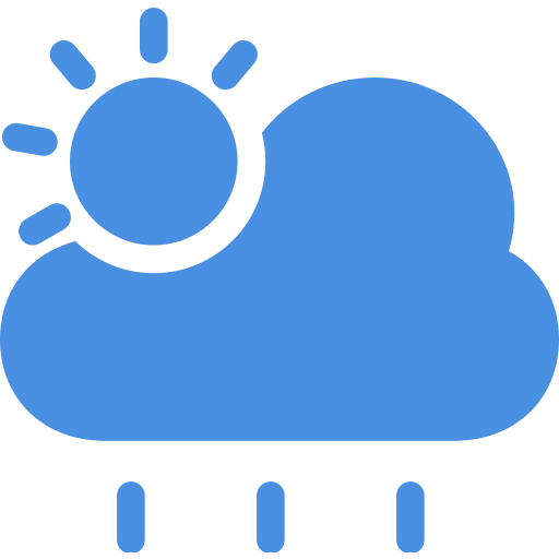 Cloud, cloudy, forecast, partly, rainy, sun, weather icon