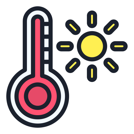 Temperature, thermometer, weather icon