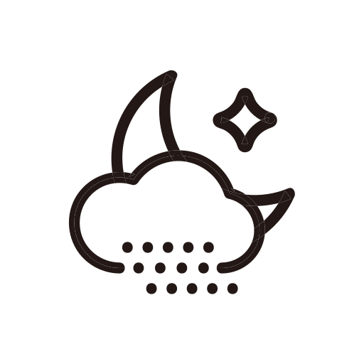 Night, sand, sandstorm, weather icon