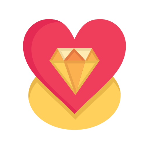 Day, diamond, heart, love, valentine, valentines, wedding icon