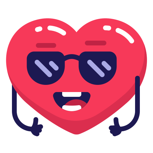 Cool, heart, sunglasses icon