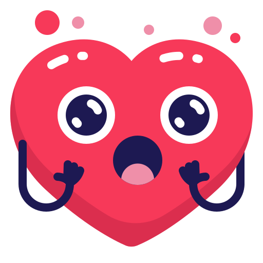 Heart, shock, surprised icon