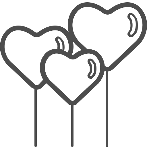 Balloons, heart, love, valenticons, valentine, romantic, valentines icon