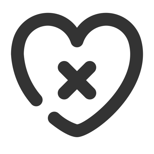 Delete, heart, love, pain icon
