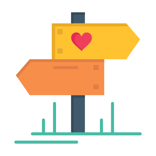 Day, dierection, heart, love, valentine, valentines, wedding icon