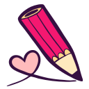 Draw,Edit,Heart,Line,Pencil,Writing