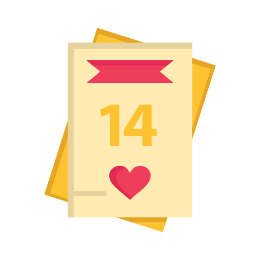 Card, day, feb, love, valentine, valentines icon