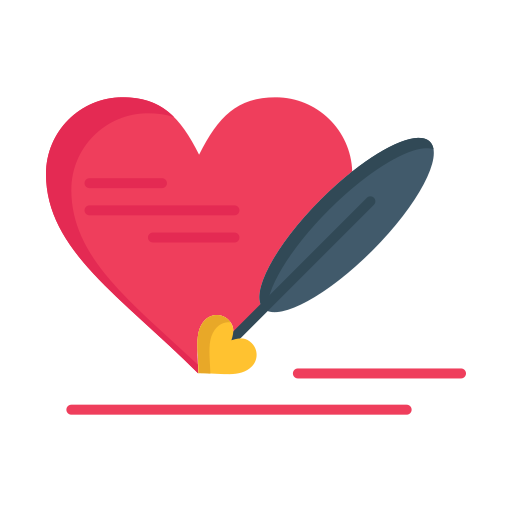 Day, heart, love, pen, valentine, valentines, wedding icon