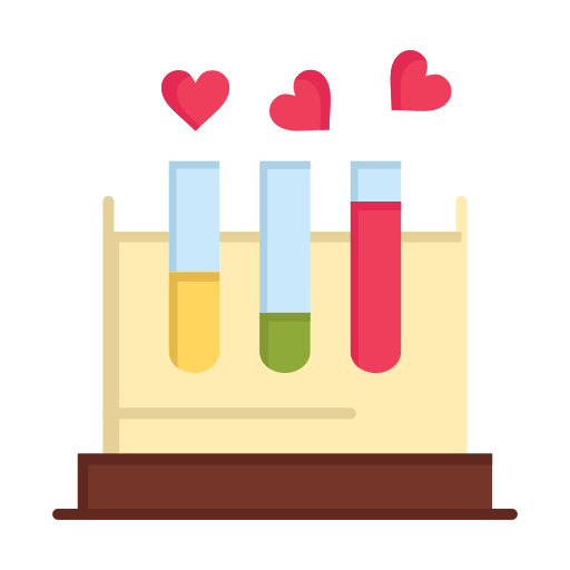 Day, heart, lab, love, tube, valentine, valentines icon