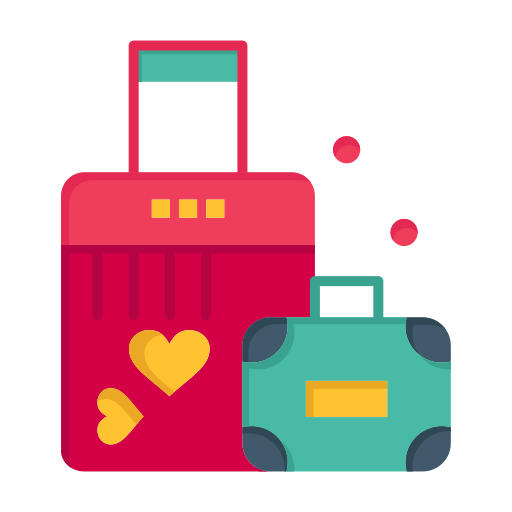 Briefcase, day, heart, love, valentine, valentines, wedding icon