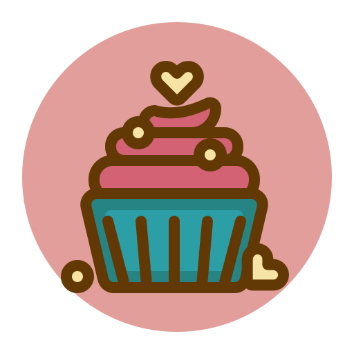 Cupcake, dessert, gift, present, sweet, valentines icon
