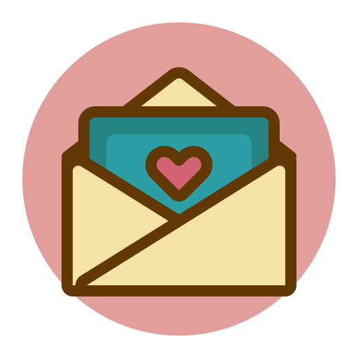 Card, letter, love, valentines icon