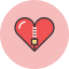 Flat Line Valentine icon 64x64