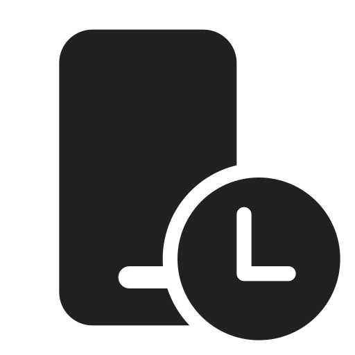Ic, fluent, phone, screen, time, filled icon