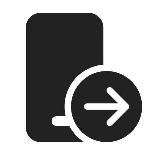 Ic, fluent, phone, arrow, right, filled icon