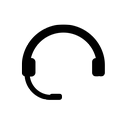 Ask, call, chat, headphones, headset, music icon