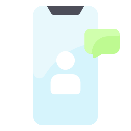 Call, chat, people, smartphone, video icon