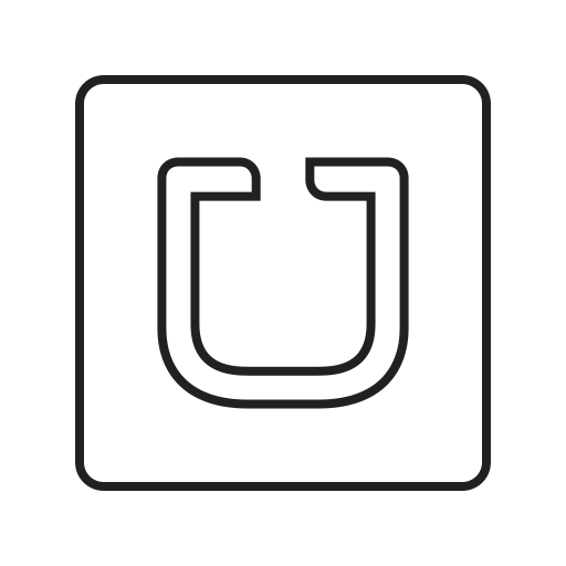 App, communication, mobile, network, screen, transportation, uber icon