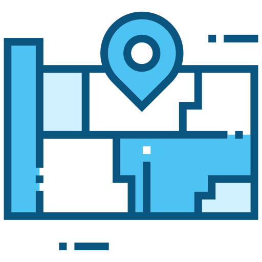 Map, navigation, location, gps, directions, pin, pointer icon
