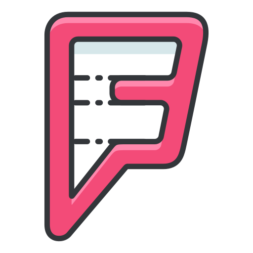 Foursquare, internet, network, online, communication, interaction icon