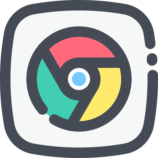 Browser, chrome, logo, media, network, social, web icon