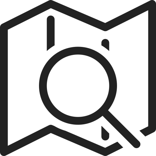 Gps, location, map, navigation, search icon