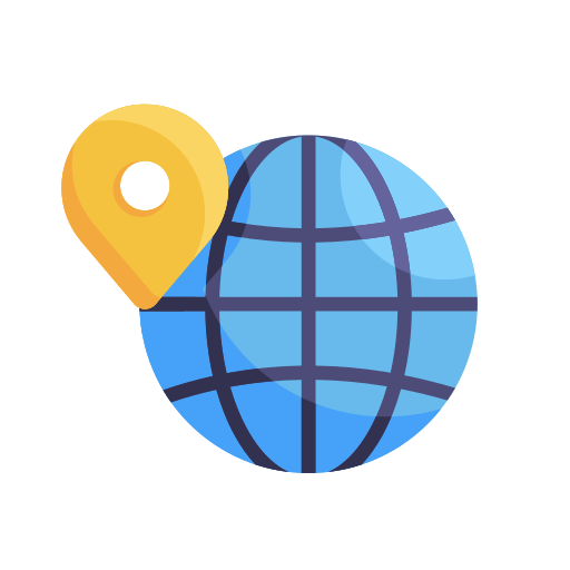 Direction, globe, gps, location, map, navigation, pin icon
