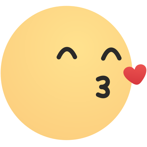 Emoji, emoticon, heart, kiss icon