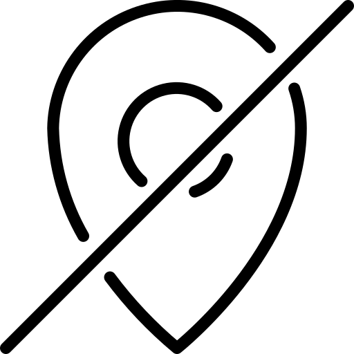 Location, map, mark, marker, off, pin icon