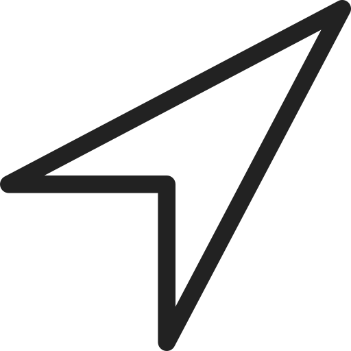 Direction, location, pointer, right, top, map, navigation icon