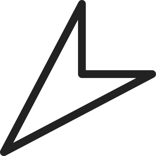 Bottom, left, map, navigation, pointer, gps, location icon