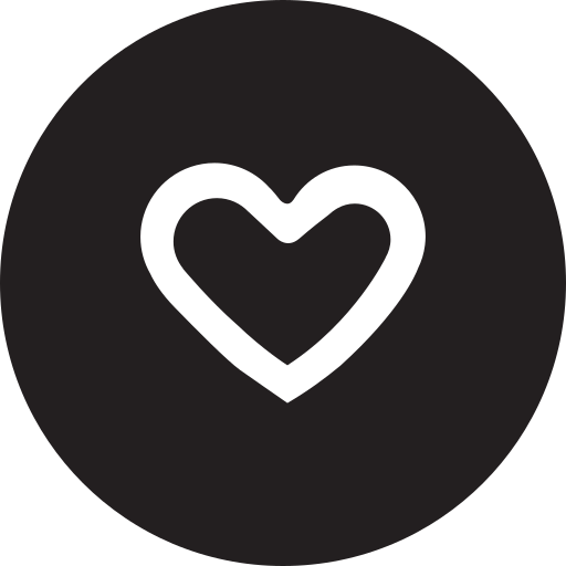 Favourite, full, heart, like, round icon