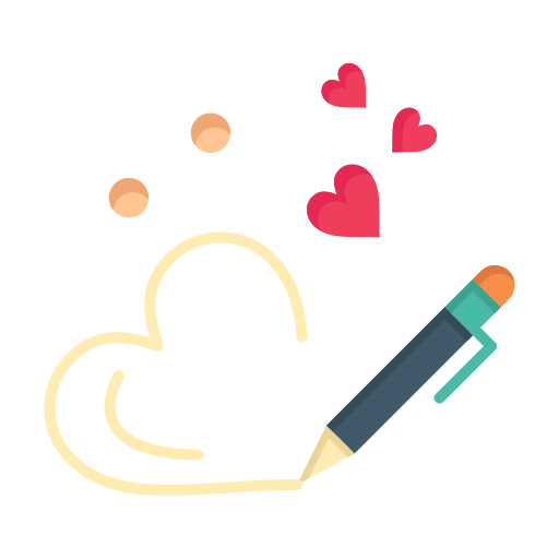 Day, heart, love, pen, valentine, valentines, wedding icon