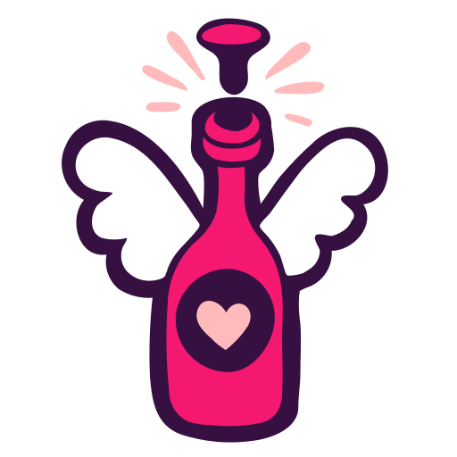 Alcohol, bar, bottle, champagne, drink, romantic, toast icon