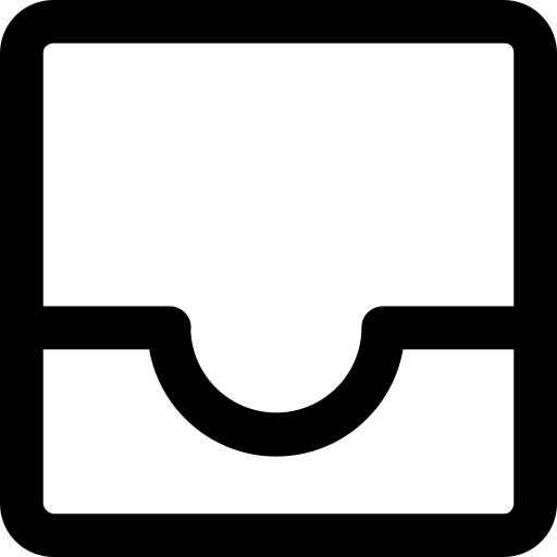 Empty, inbox, office, document, mail icon