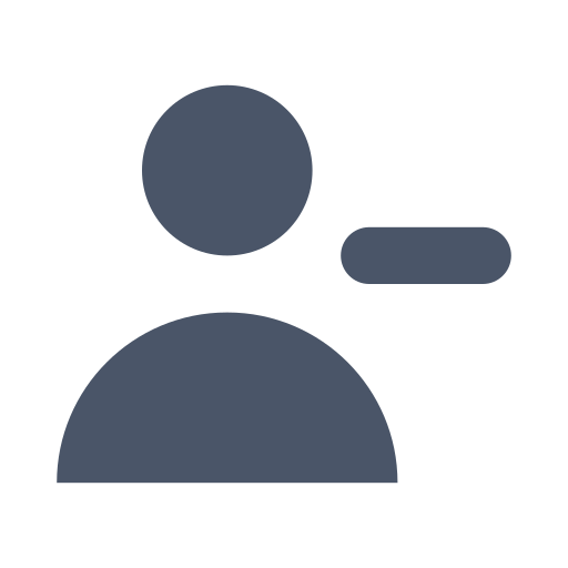 Remove, user icon