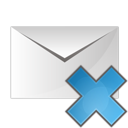 Envelope, email, delete, remove icon