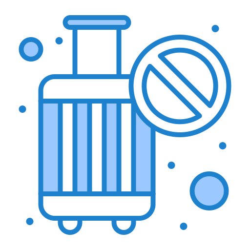 Ban, cancel, no, stop, travel icon