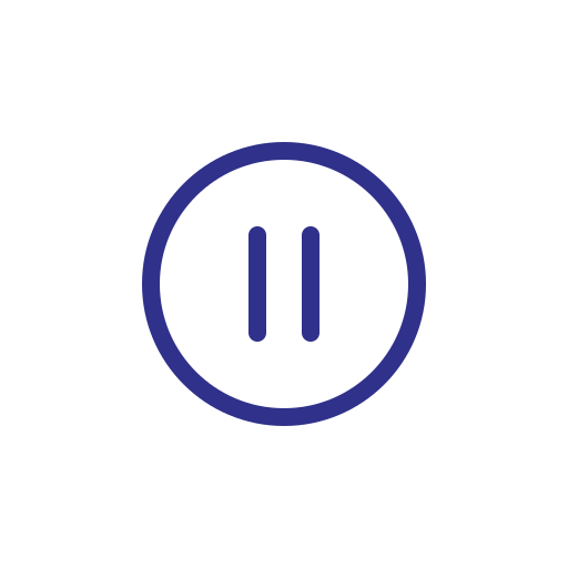 Audio, blue, music, pause, stop icon