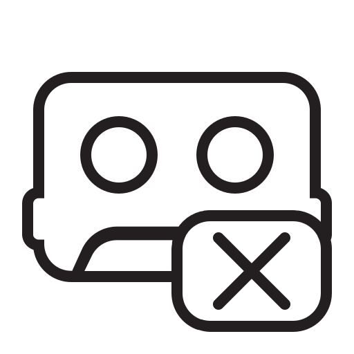 Control, tapes, music, no, stop icon