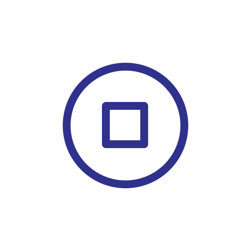 Blue, cancel, control, pause, remove, stop icon