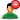 Green, male, stop, user icon