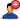 User, male, blue, stop icon