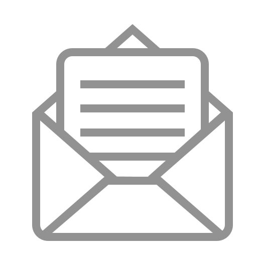 Envelope, open, mail icon
