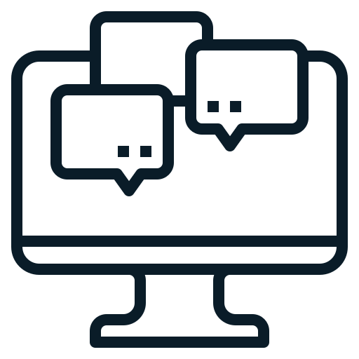 Monitor0, online, communication, meeting, work icon