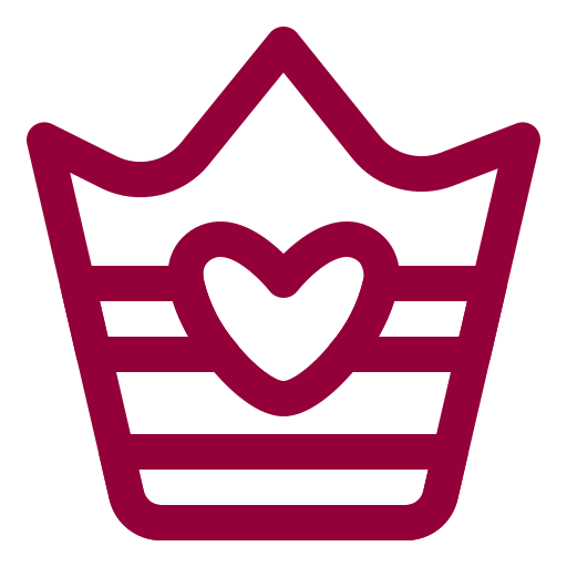 Crown, king, prince, love, heart, february, valentine icon
