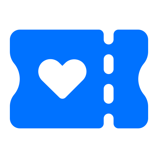 Cinema, date, love, tickets icon